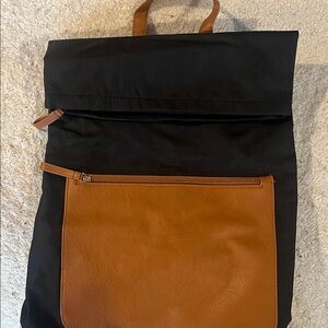 Stylish Black and Brown Backpack